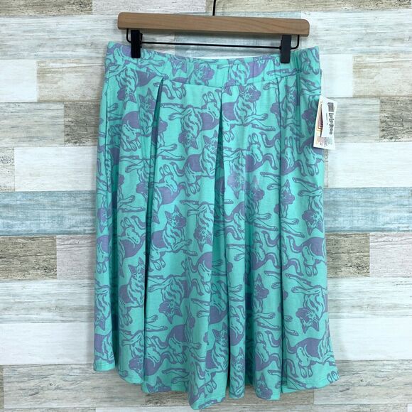 LuLaRoe Madison German Shepherd Dog Skirt Green Pockets NWT Rare Womens XL - Picture 1 of 8